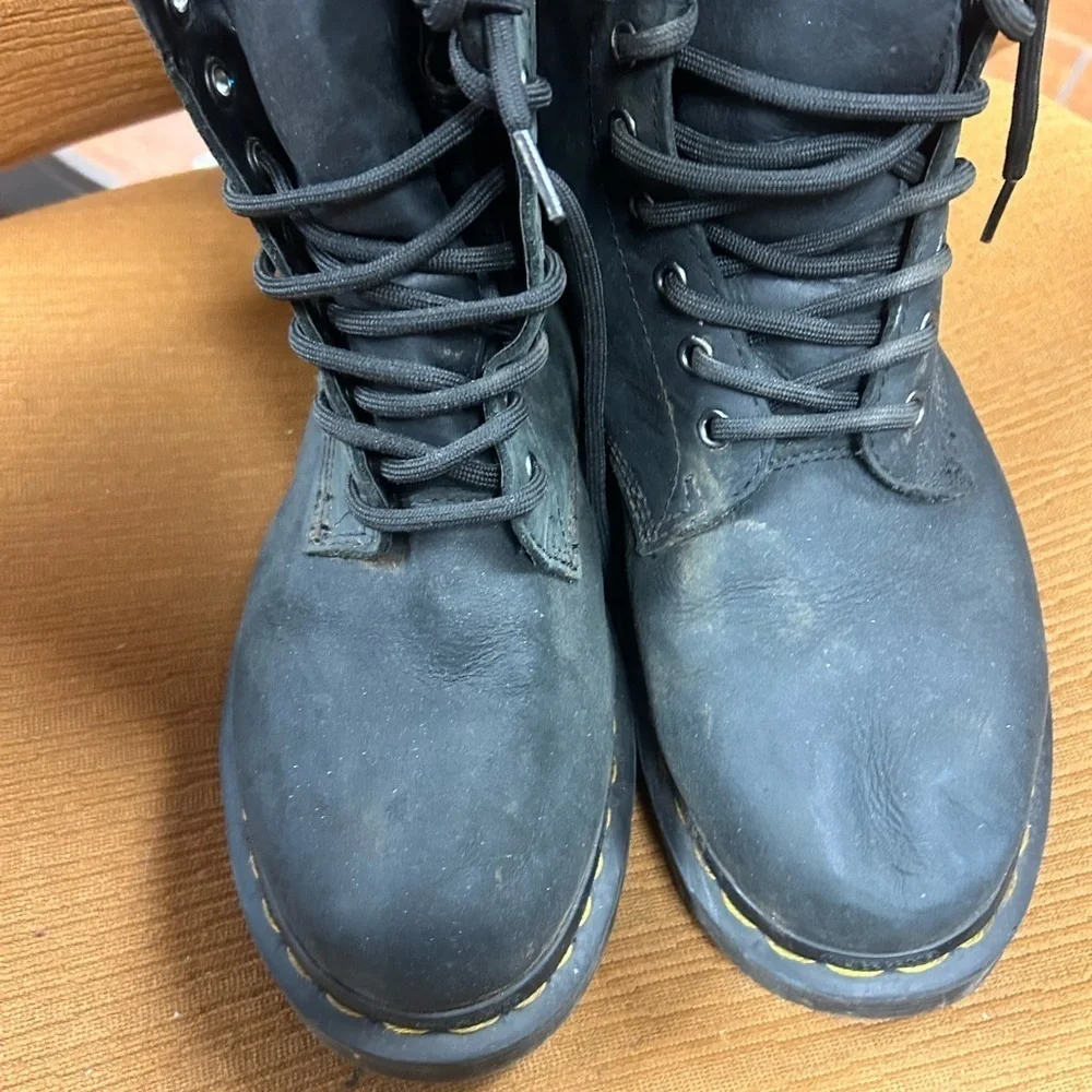 Dr. Marten 1460 Fleece Lined Wintergrip Black Leather Lace Up Boots 8 women’s - Picture 11 of 11